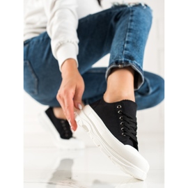 TRENDI Crne tenisice na platformi crna 1