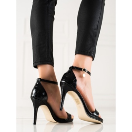 Goodin Elegantne crne sandale na visoku petu crna 1