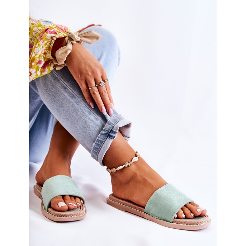 FJ1 Ženske papuče od antilopa Sunset Green zelena 2