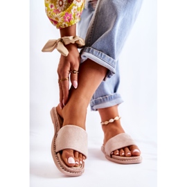 FJ1 Ženske bež papuče za zalazak sunca od antilopa 1