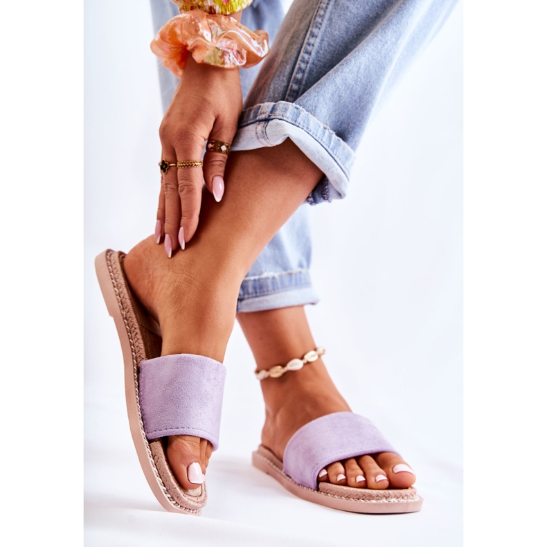 FJ1 Ženske papuče od antilopa Sunset ljubičaste ljubičasta 2