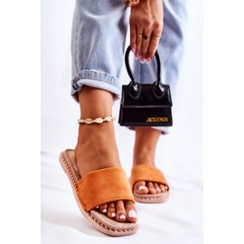 FJ1 Ženske papuče od antilopa Orange Sunset narančasta 1