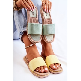 FJ1 Ženske papuče od antilopa Sunset žute žuta boja 2