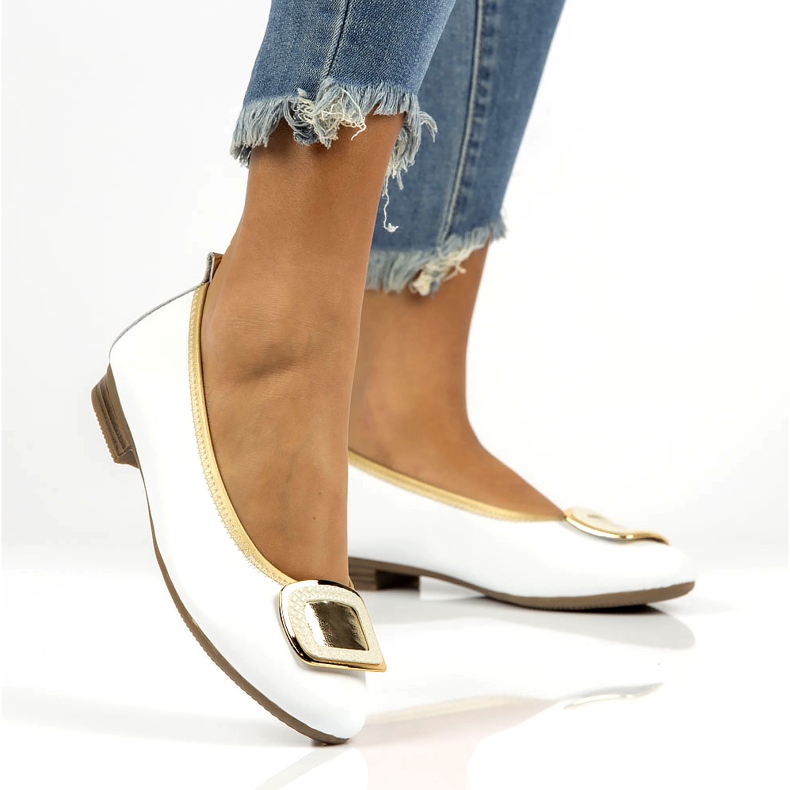 Kožne cipele s ukrasom Filippo DP3661/22 Wh bijele bijela 5