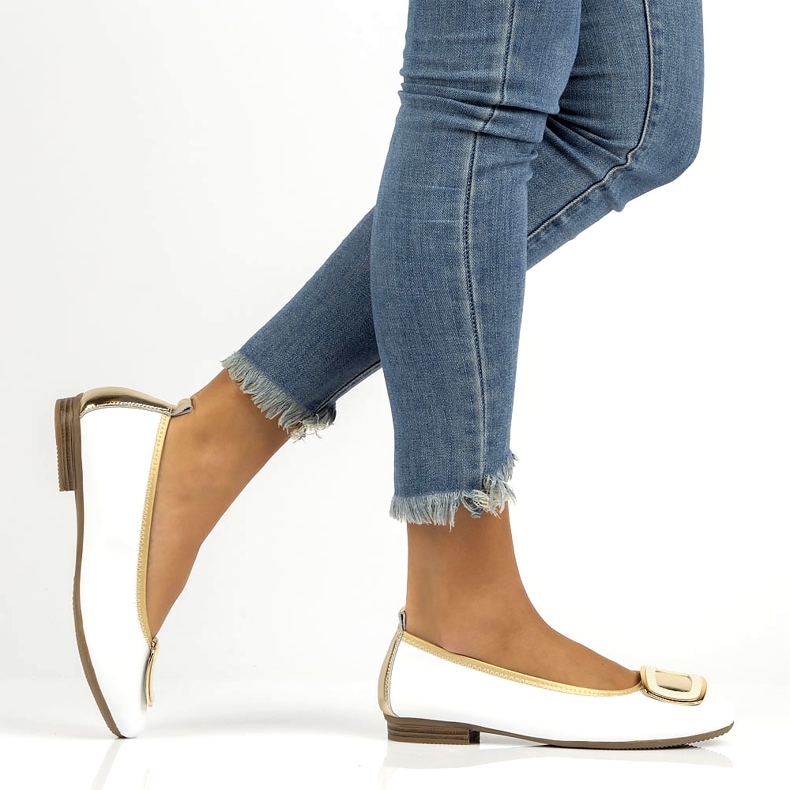 Kožne cipele s ukrasom Filippo DP3661/22 Wh bijele bijela 6