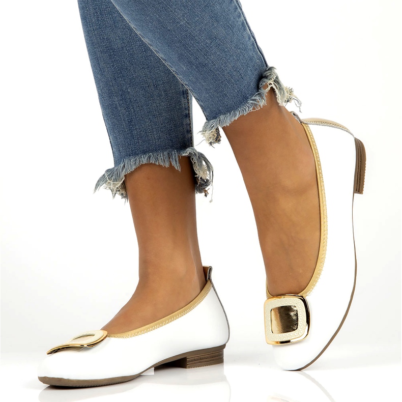 Kožne cipele s ukrasom Filippo DP3661/22 Wh bijele bijela 7