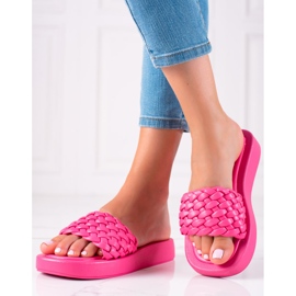 Mannika Papuče na platformi ružičasta 1