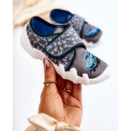 BEFADO S.A. Papuče Befado Velcro Car 273X339 Sivo-plave plava 1