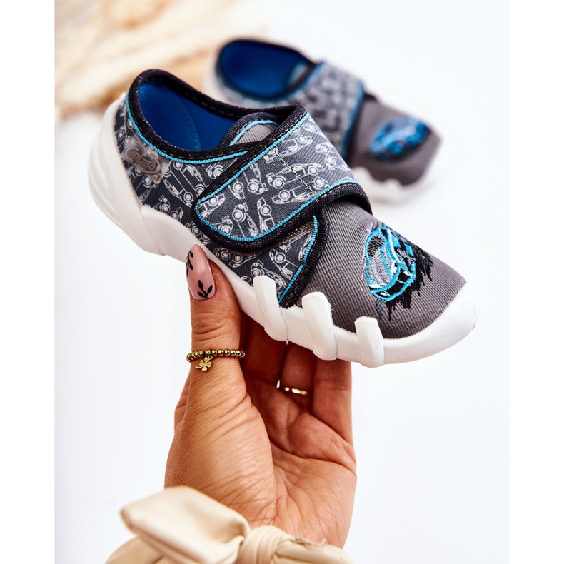 BEFADO S.A. Papuče Befado Velcro Car 273X339 Sivo-plave plava 1