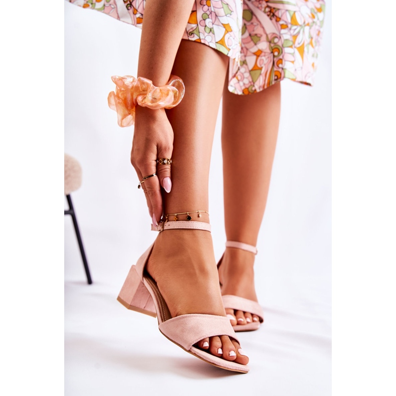 PS1 Ženske antilop sandale na visokoj potpetici Luciana ružičasta 1