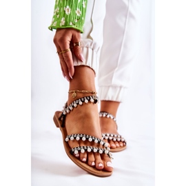 PS1 Udobne ženske sandale s ukrasima Crna Nell 1