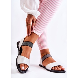 S.Barski Klasične sandale sa srebrnim Shelly čepovima srebro 2