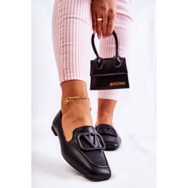 PS1 Mokasine s crnim Hermosa ornamentom crno 1