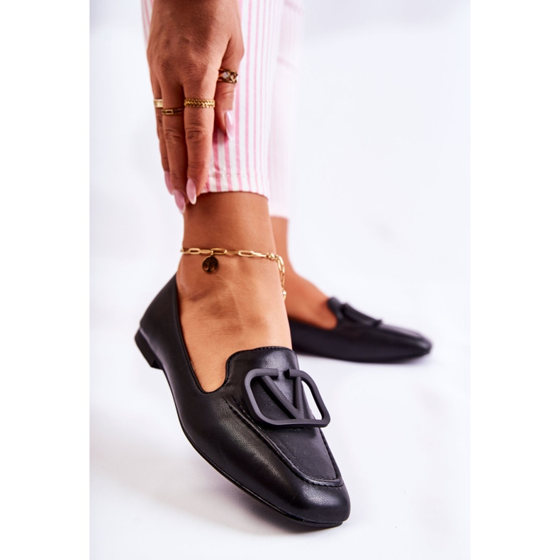 PS1 Mokasine s crnim Hermosa ornamentom crno 2