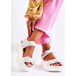 PE1 Ženske sandale na platformi Bijela Terrina 2