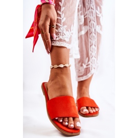 FL1 Ženske klasične papuče Smooth Red Narsis crvena 1