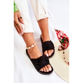 PE1 Klasične antilop papuče s mašnom Black Hayle crna 1