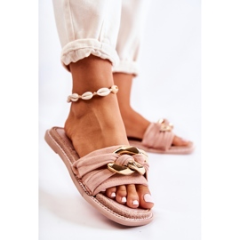 FK1 Antilop papuče s ukrasnim lančićem Pink Louie ružičasta 2