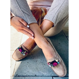 Loaferice s Megara Khaki kamenjem bež 2