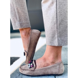 Loaferice s Megara Khaki kamenjem bež 1