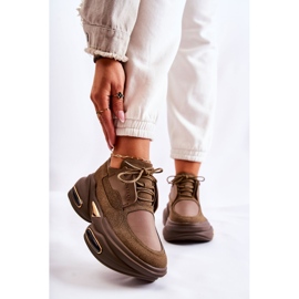 PS1 Ženske sportske tenisice Khaki New Horizon cipele smeđa 1