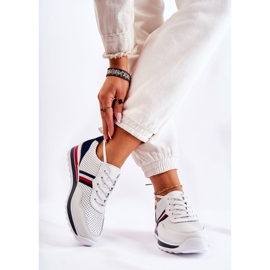 PE1 Ženske bijele i tamnoplave kožne sportske cipele Jane bijela tamnoplava 2