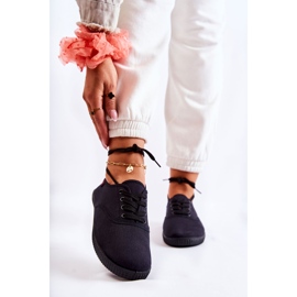 PE1 Ženske klasične tenisice zavezane crne Dellis crna 1