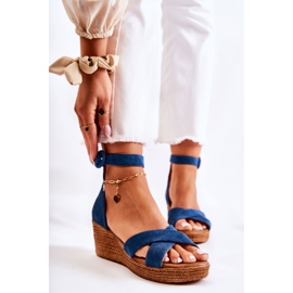Antilop sandale na klin Maciejka 04565-06 Mornarsko plave tamnoplava višebojan 1