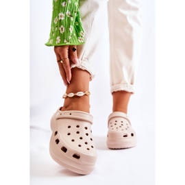 FS1 Ženske pjenaste papuče Crocs Beige Coline bež 1