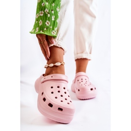 FS1 Ženske pjenaste papuče Crocs Pink Coline ružičasta 1