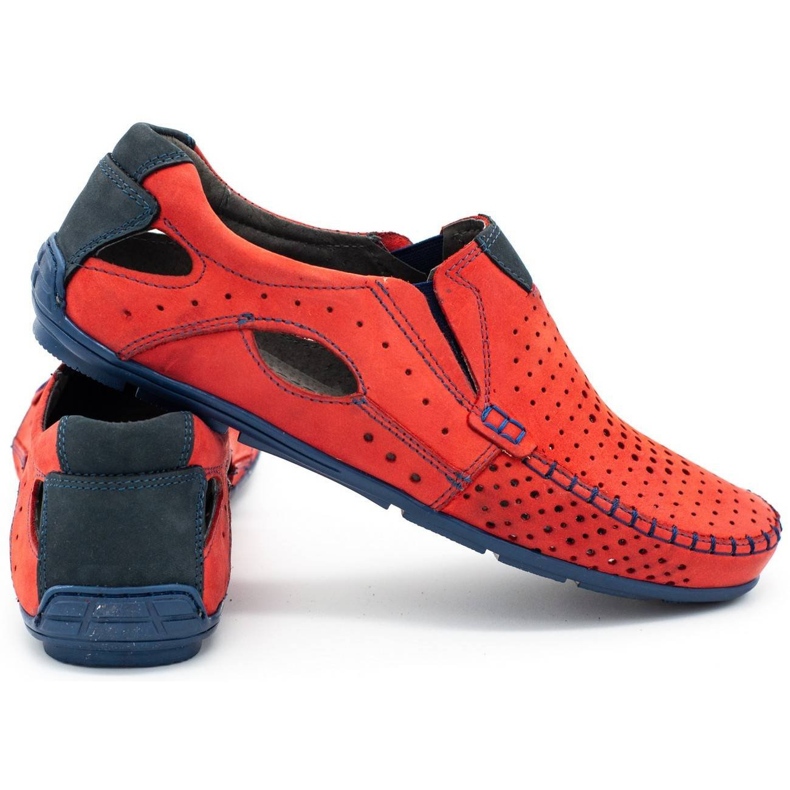 Mario Pala Muške cipele mokasine 901 ljeto crveno crvena 3