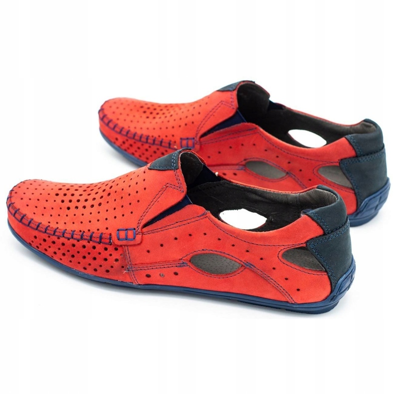 Mario Pala Muške cipele mokasine 901 ljeto crveno crvena 4