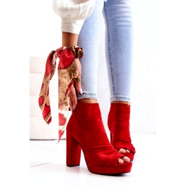 WS1 Čizme na šipki Otvoreni prsti Red Adore crvena 4