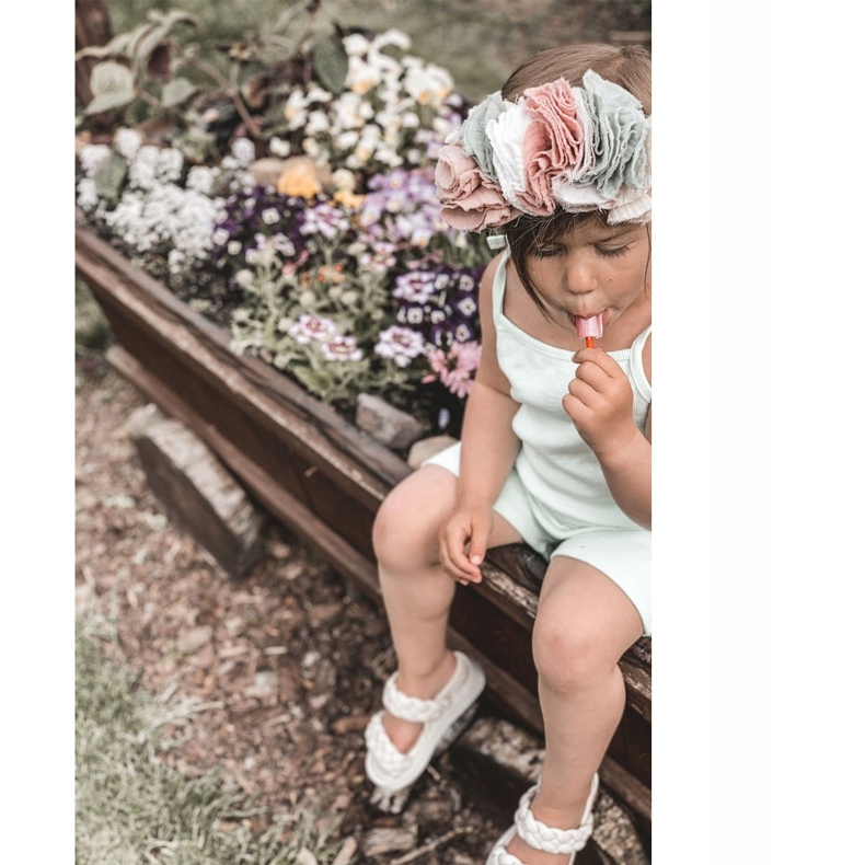 FR1 Dječje sandale s rebrastom bež slatkom 4