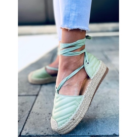 Freesia Green espadrile vezane za gležnjeve zelena 1