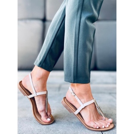 Attina bež japanke zlatni 1