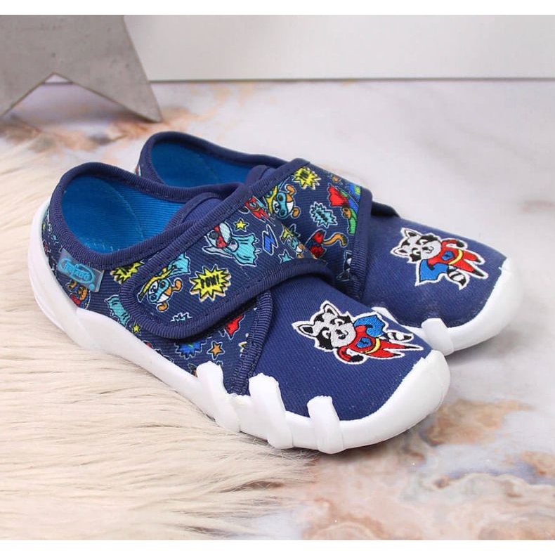 Jr. Befado čičak papuče za vrtić mornarsko plava 2