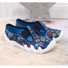 Papuče za vrtić na gumicama, tamnoplave Jr. Befado tamnoplava 2