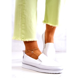 Ženske kožne tenisice slip-on S.Barski bijela 3