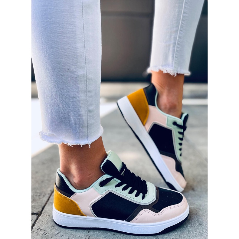 Ženske Izzie CRNE/RUŽIČASTE tenisice crno ružičasta raznobojna 2