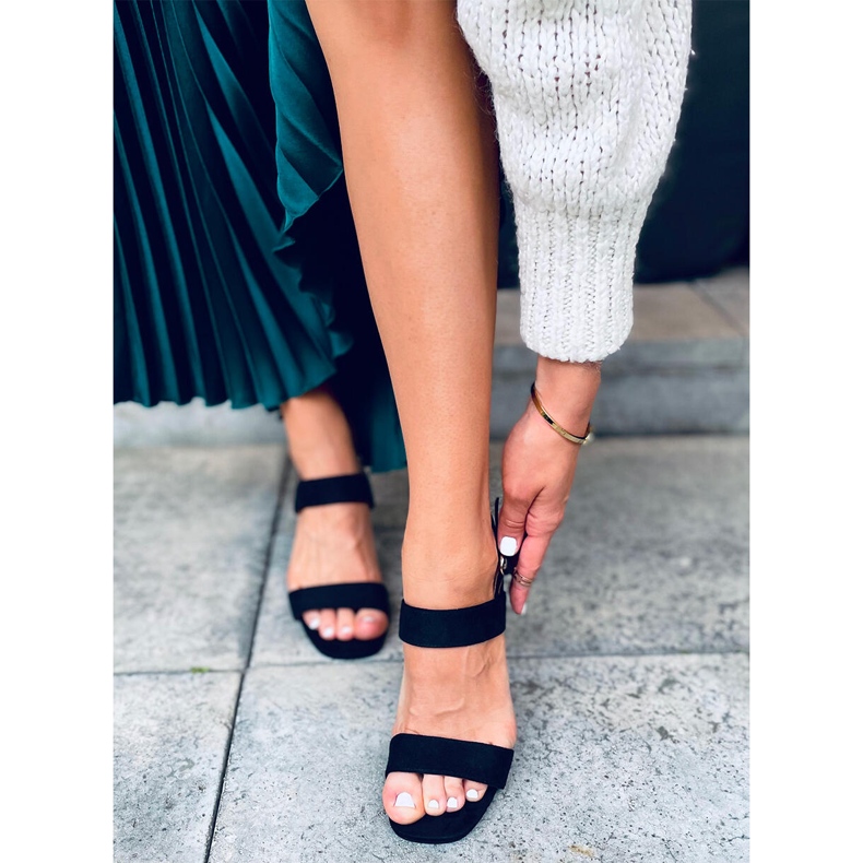 Peony crne sandale na petu crna 1