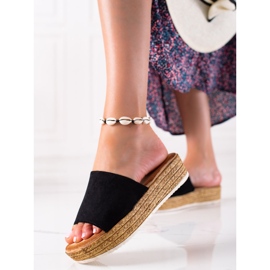 RTX WALK Papuče na širokoj platformi crno 2