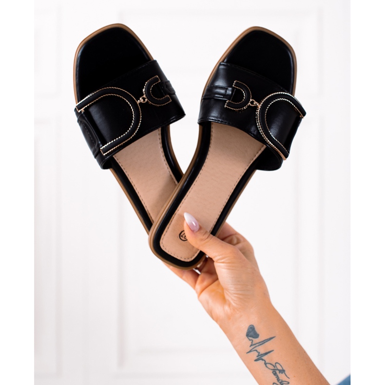 SHELOVET Klasične crne papuče crna 1