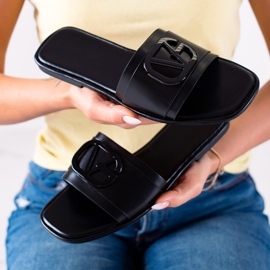 SHELOVET Crne papuče crno 1