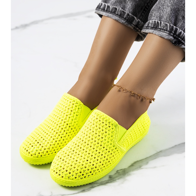 Mallory zelene ažurne tenisice raznobojna zelena 1