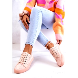 Ažur tenisice Big Star JJ274059 Svijetlo roze ružičasta 5