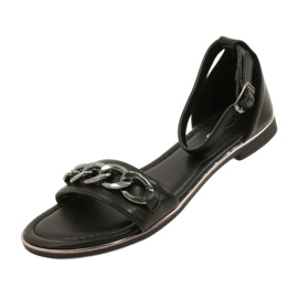 Evento Ženske sandale s lancem 22SD35-4876 crna crno 5