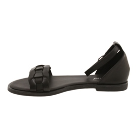 Evento Ženske sandale s pletenicom 22SD35-4604 crna 1