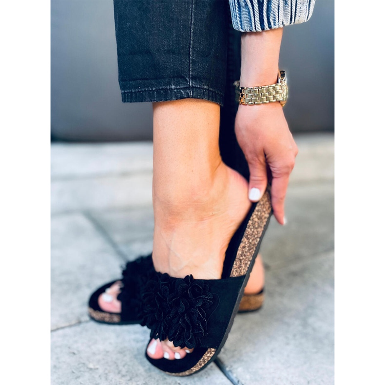 Berry crne papuče od pluta crno 2