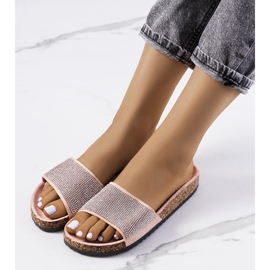 Jorja roze papuče na potplatu od pluta ružičasta 1